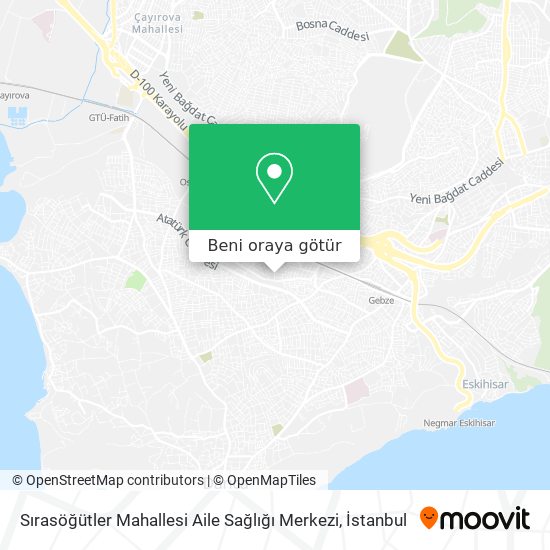 Sırasöğütler Mahallesi Aile Sağlığı Merkezi harita