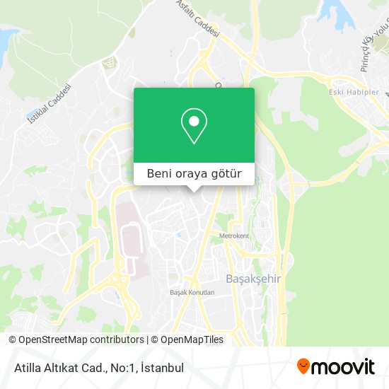 Atilla Altıkat Cad., No:1 harita