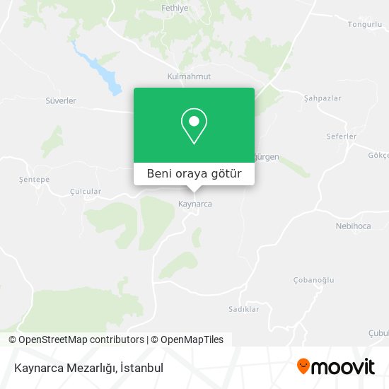 Kaynarca Mezarlığı harita