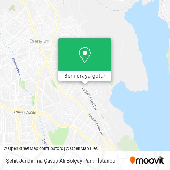 Şehit Jandarma Çavuş Ali Bolçay Parkı harita
