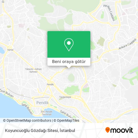 Koyuncuoğlu Gözdağı Sitesi harita
