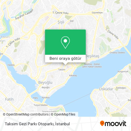 Taksim Gezi Parkı Otoparkı harita