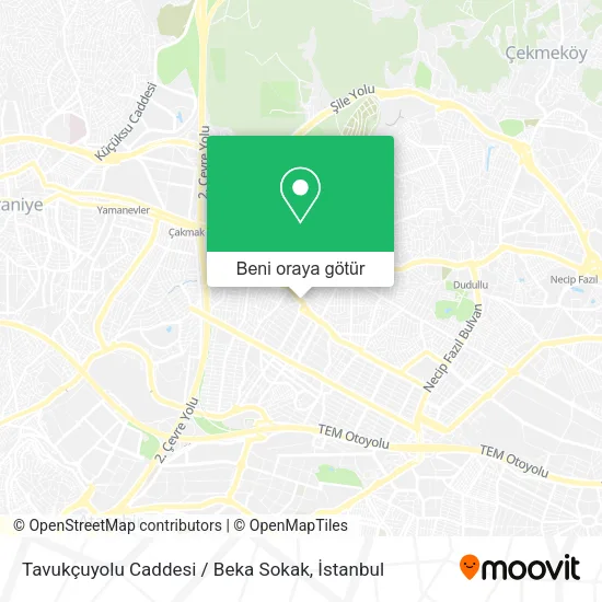 Tavukçuyolu Caddesi / Beka Sokak harita