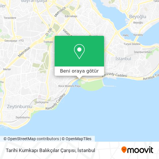 Tarihi Kumkapı Balıkçılar Çarşısı harita