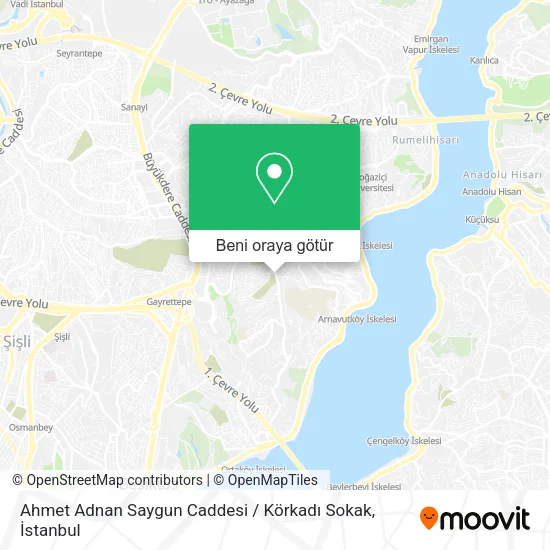 Ahmet Adnan Saygun Caddesi / Körkadı Sokak harita