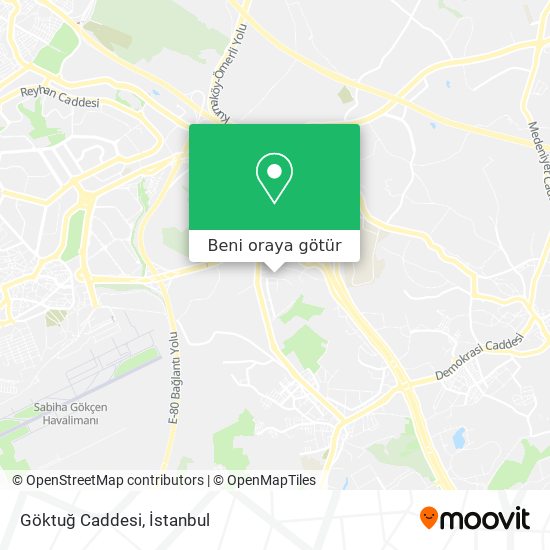 Göktuğ Caddesi harita