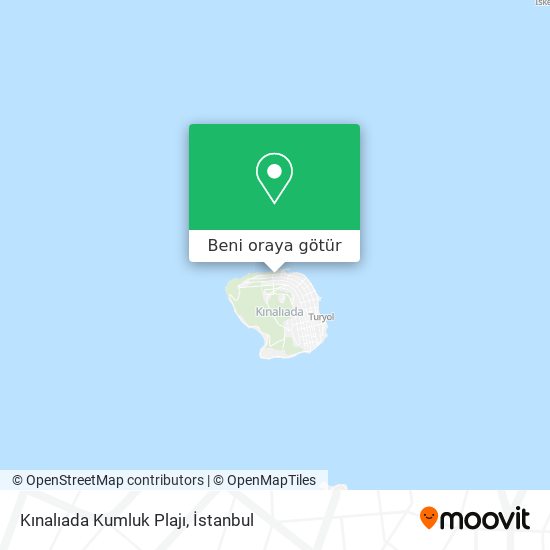 Kınalıada Kumluk Plajı harita