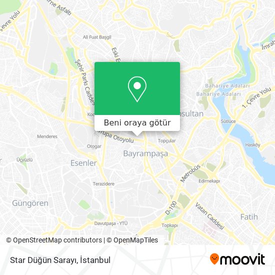 Star Düğün Sarayı harita
