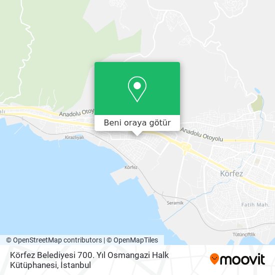 Körfez Belediyesi 700. Yıl Osmangazi Halk Kütüphanesi harita