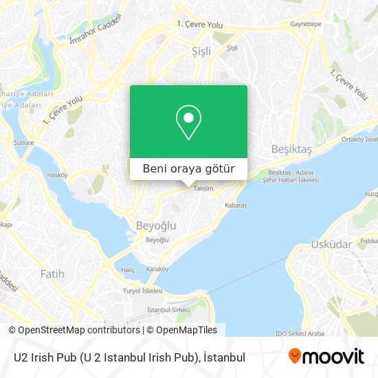 U2 Irish Pub (U 2 Istanbul Irish Pub) harita