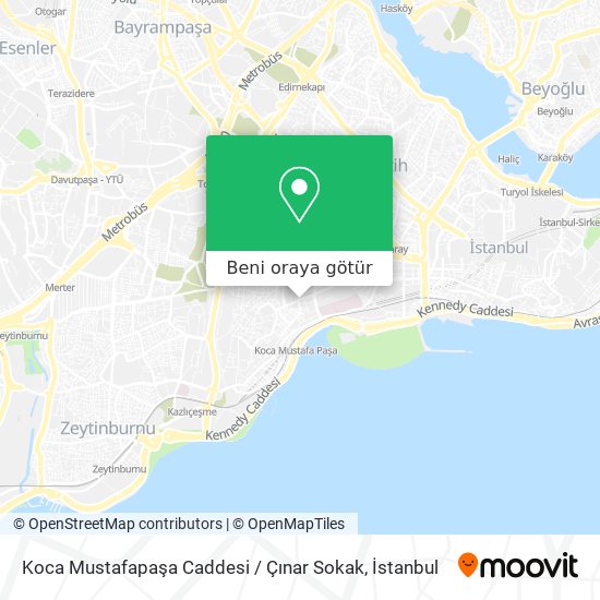 Koca Mustafapaşa Caddesi / Çınar Sokak harita