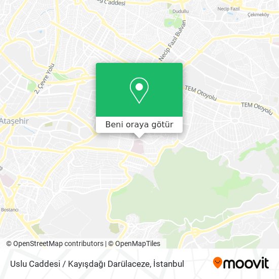 Uslu Caddesi / Kayışdağı Darülaceze harita