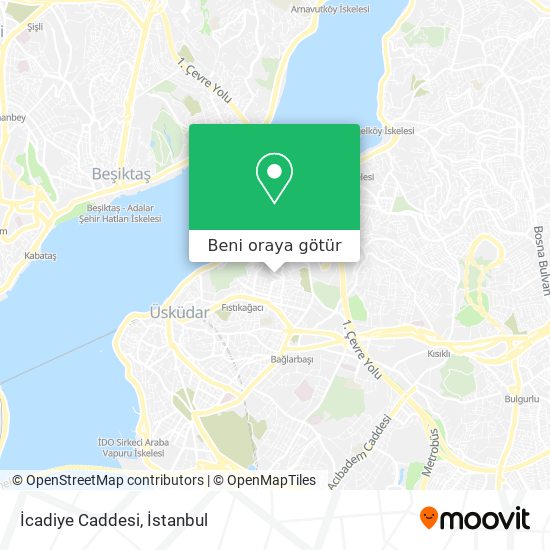 İcadiye Caddesi harita