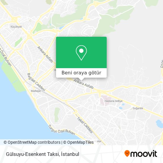 Gülsuyu-Esenkent Taksi harita