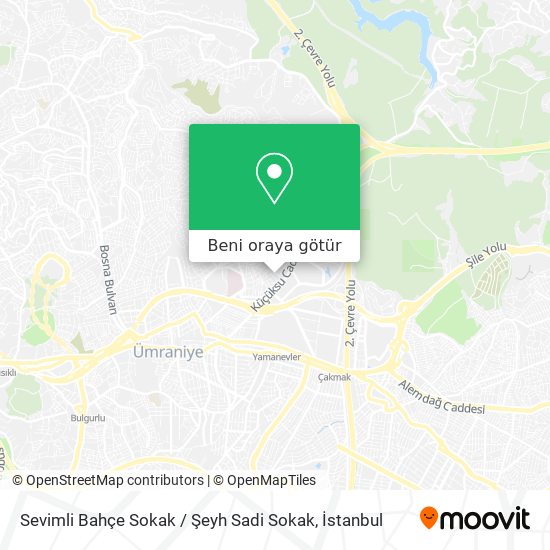 Sevimli Bahçe Sokak / Şeyh Sadi Sokak harita