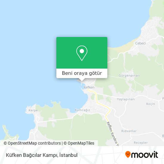Küfken Bağcılar Kampı harita