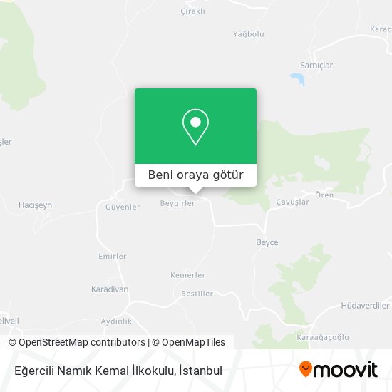 Eğercili Namık Kemal İlkokulu harita