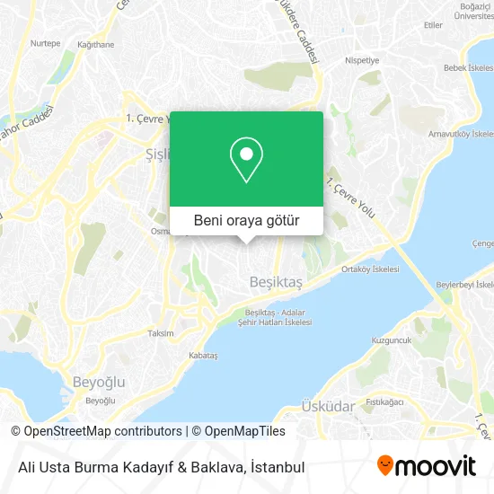 Ali Usta Burma Kadayıf & Baklava harita