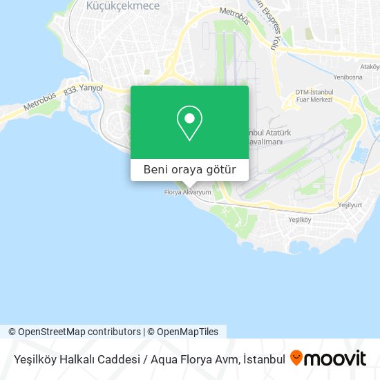Yeşilköy Halkalı Caddesi / Aqua Florya Avm harita