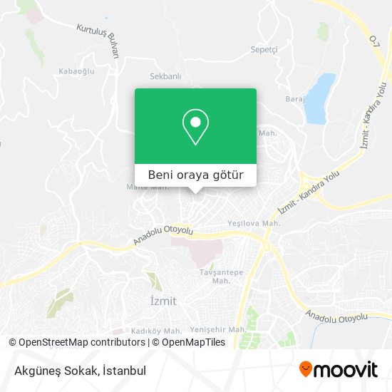 Akgüneş Sokak harita