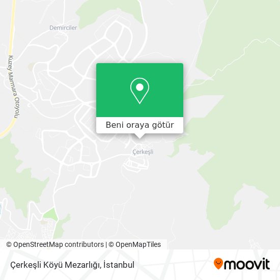 Çerkeşli Köyü Mezarlığı harita
