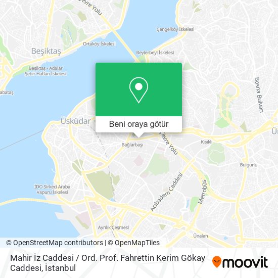 Mahir İz Caddesi / Ord. Prof. Fahrettin Kerim Gökay Caddesi harita