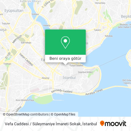 Vefa Caddesi / Süleymaniye İmareti Sokak harita