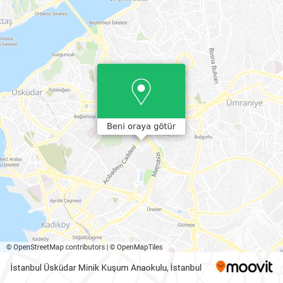 İstanbul Üsküdar Minik Kuşum Anaokulu harita