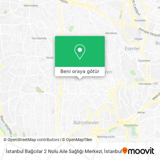 İstanbul Bağcılar 2 Nolu Aile Sağlığı Merkezi harita