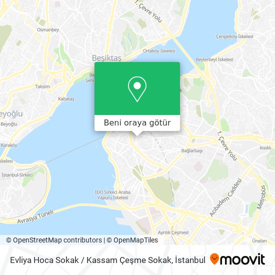 Evliya Hoca Sokak / Kassam Çeşme Sokak harita