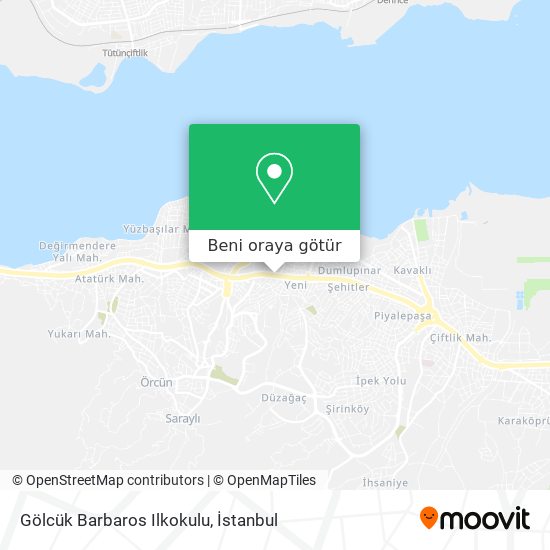 Gölcük Barbaros Ilkokulu harita