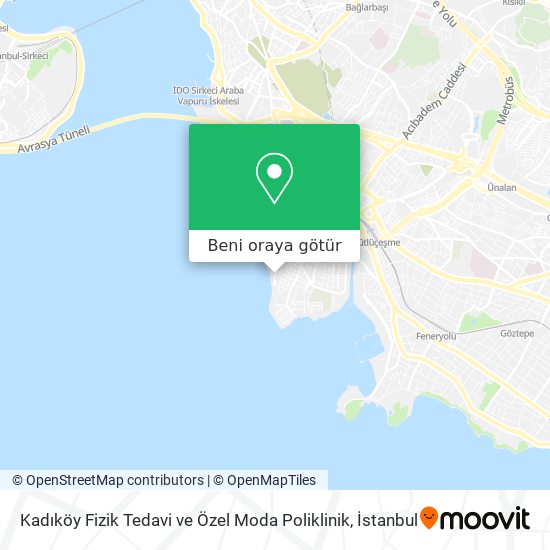 Kadıköy Fizik Tedavi ve Özel Moda Poliklinik harita