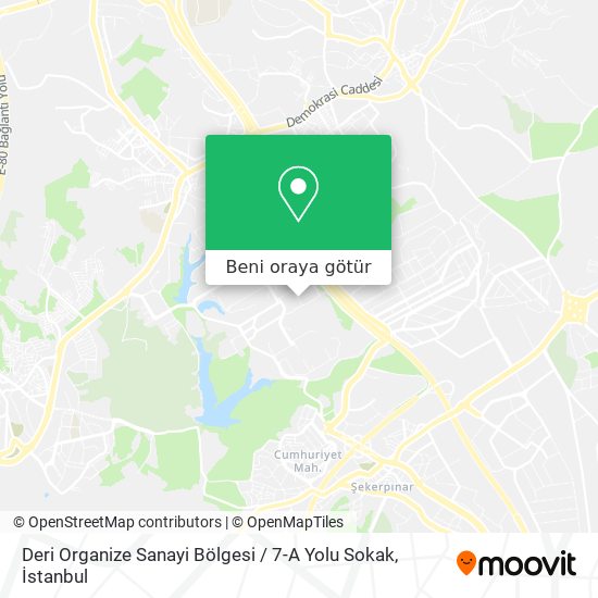 Deri Organize Sanayi Bölgesi / 7-A Yolu Sokak harita