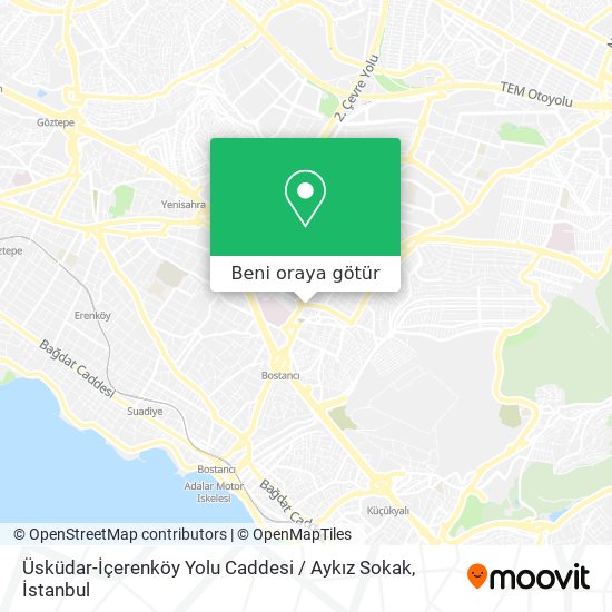 Üsküdar-İçerenköy Yolu Caddesi / Aykız Sokak harita