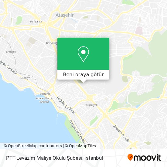 PTT-Levazım Maliye Okulu Şubesi harita
