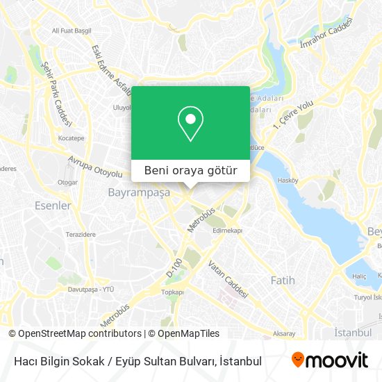 Hacı Bilgin Sokak / Eyüp Sultan Bulvarı harita