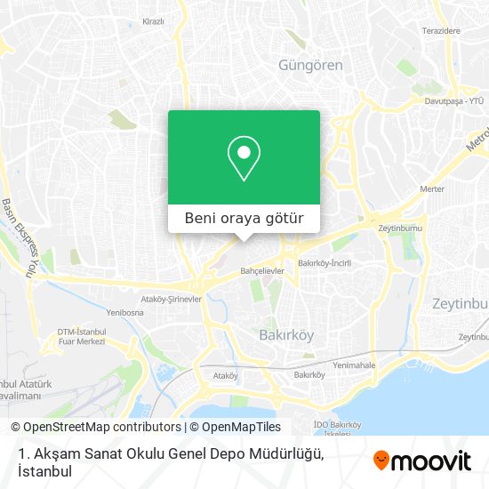 1. Akşam Sanat Okulu Genel Depo Müdürlüğü harita