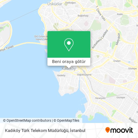 Kadıköy Türk Telekom Müdürlüğü harita