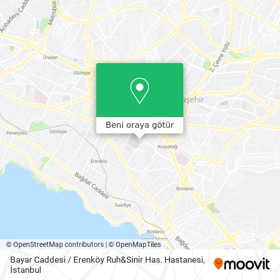 Bayar Caddesi / Erenköy Ruh&Sinir Has. Hastanesi harita