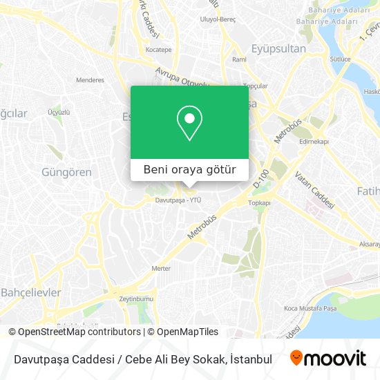 Davutpaşa Caddesi / Cebe Ali Bey Sokak harita