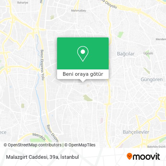 Malazgirt Caddesi, 39a harita