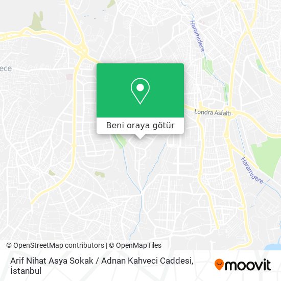 Arif Nihat Asya Sokak / Adnan Kahveci Caddesi harita