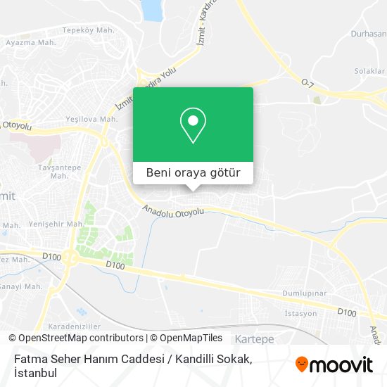 Fatma Seher Hanım Caddesi / Kandilli Sokak harita