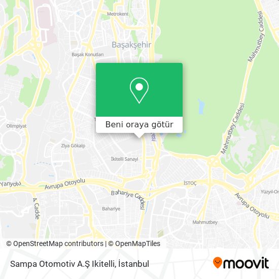 Sampa Otomotiv A.Ş Ikitelli harita
