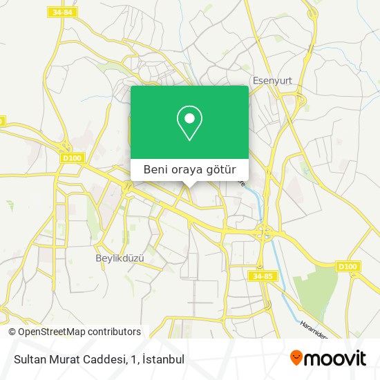 Sultan Murat Caddesi, 1 harita