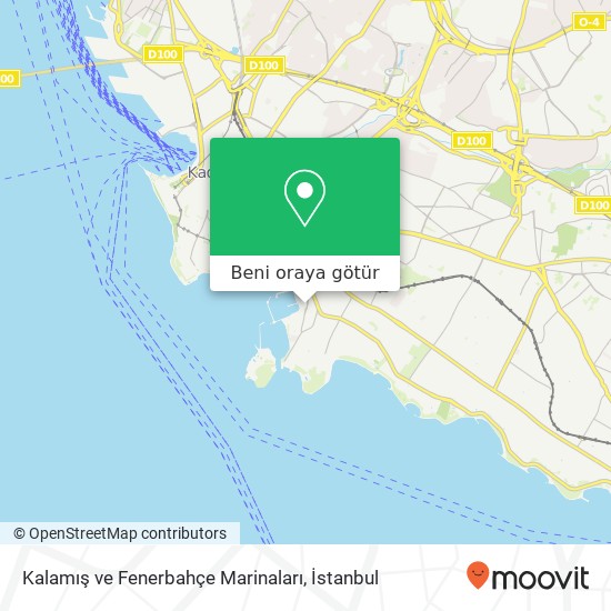 Kalamış ve Fenerbahçe Marinaları harita