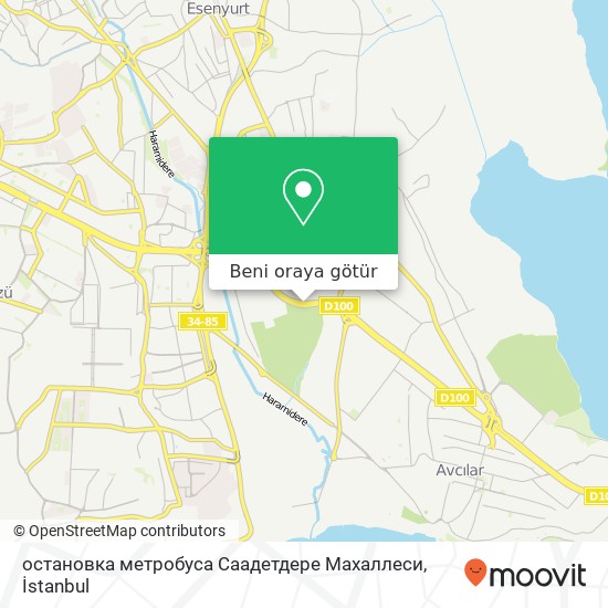 остановка метробуса Саадетдере Махаллеси harita