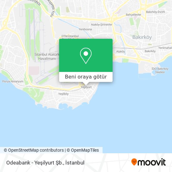 Odeabank - Yeşilyurt Şb. harita