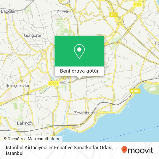 Istanbul Kirtasiyeciler Esnaf ve Sanatkarlar Odasi harita