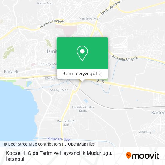 Kocaeli Il Gida Tarim ve Hayvancilik Mudurlugu harita